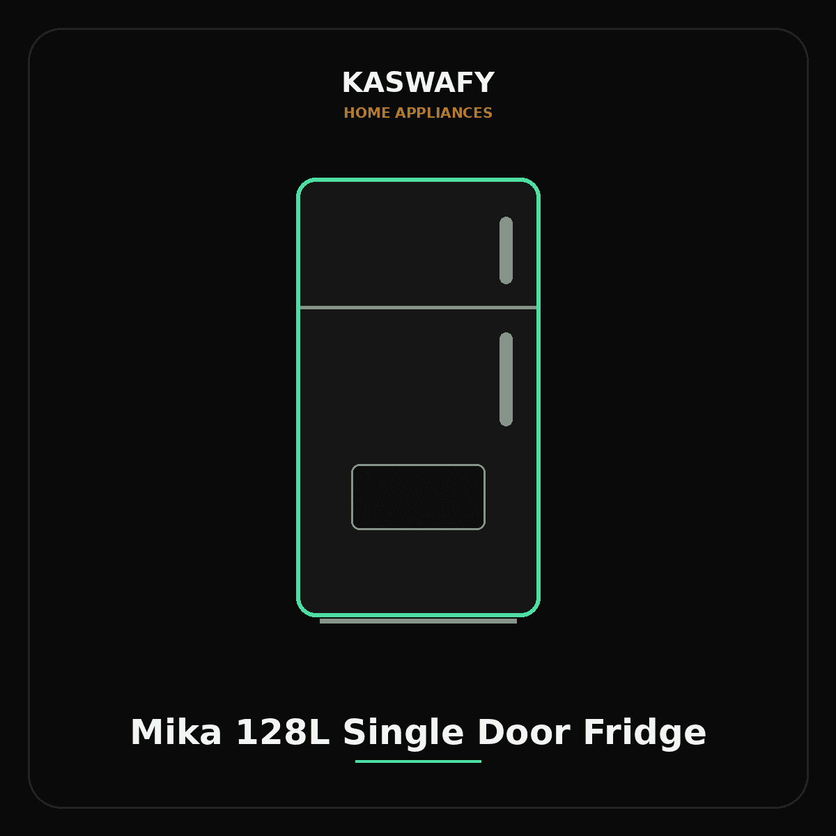 Mika 128L Single Door Fridge